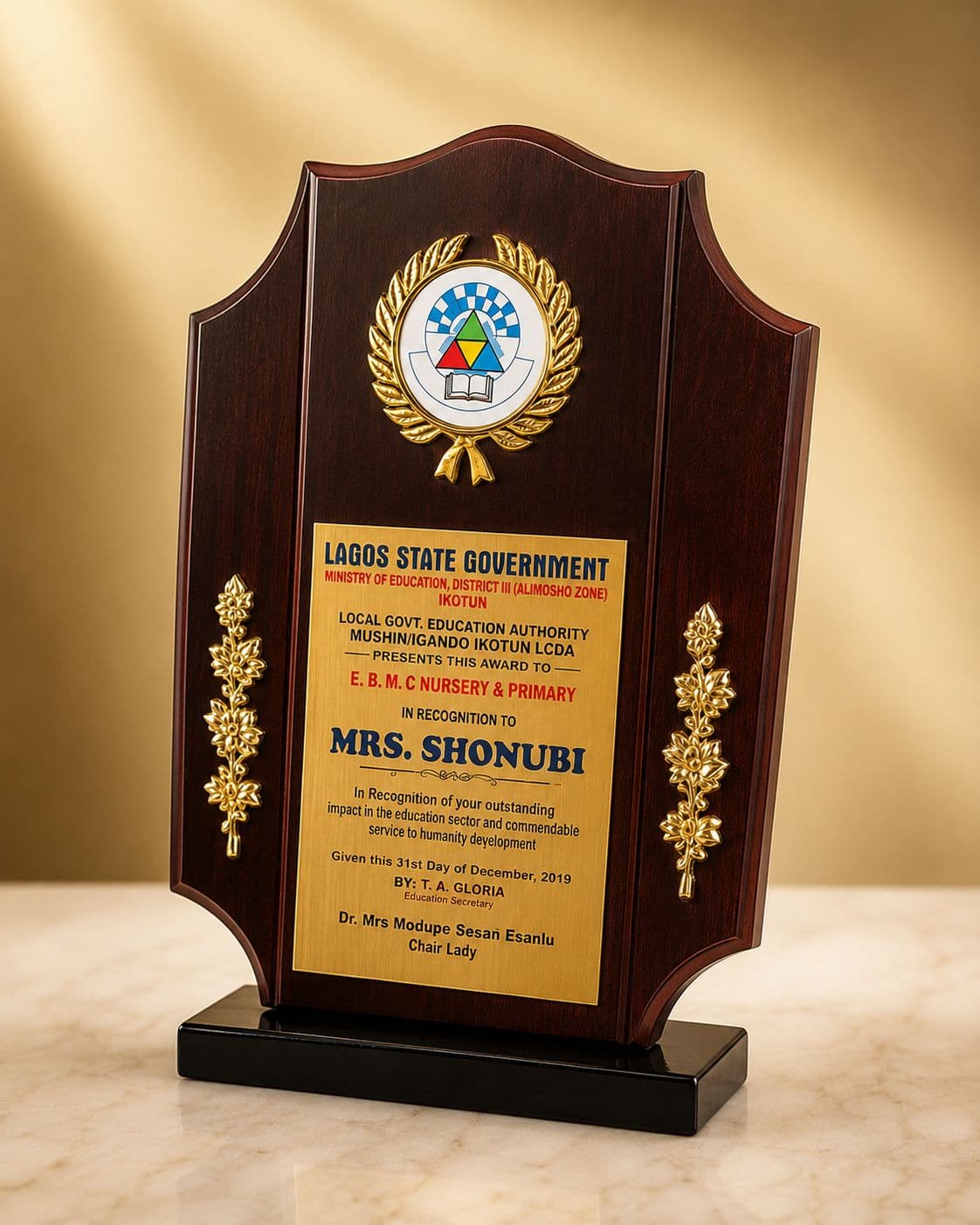 SBMC Recognition Award