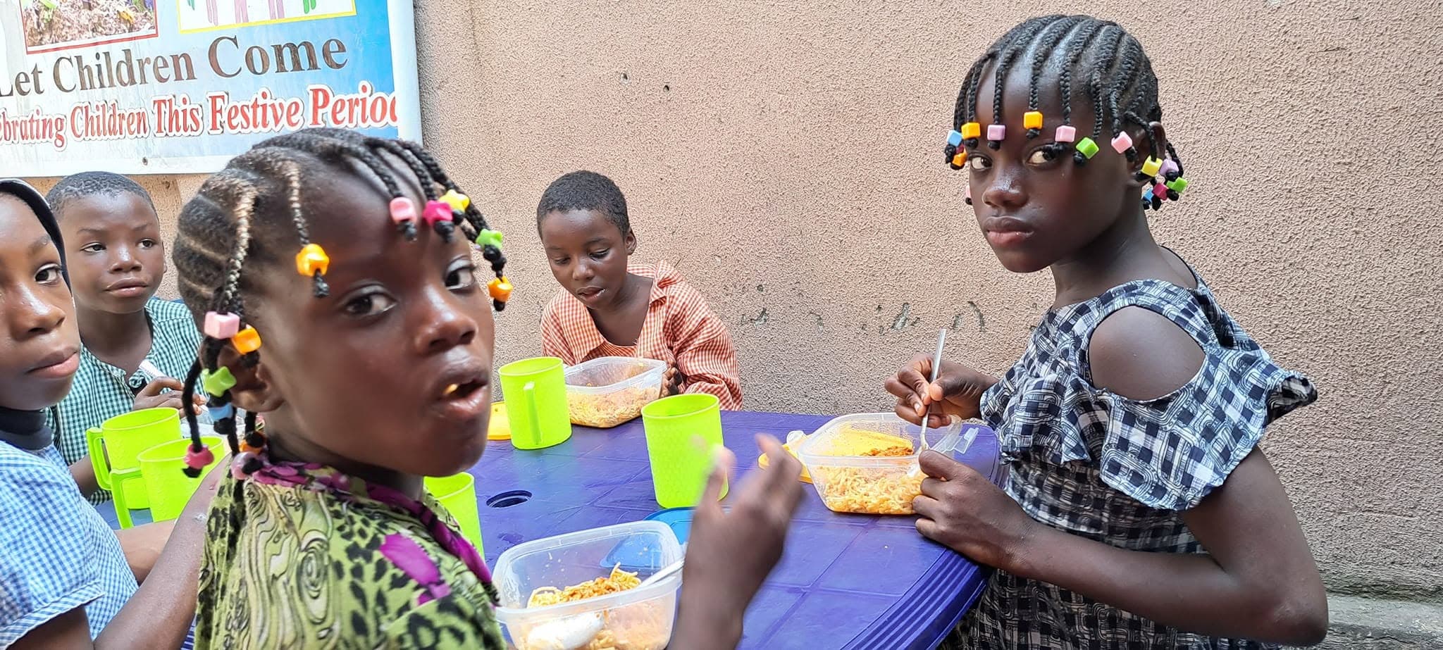 Nutritious meal served to children