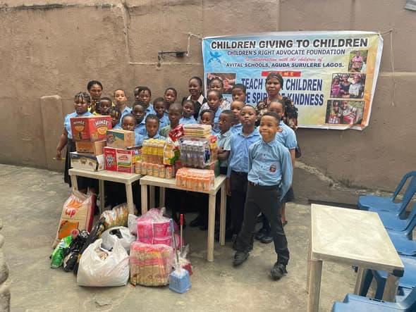 Donated books and supplies