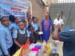Group of children at school